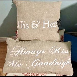 Burlap Large Pillows